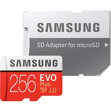   MicroSD 4K 256  Samsung Class 10 Evo Plus U1R/W130 MB/s+SD 