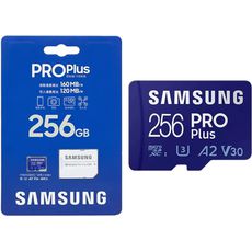   MicroSD 4K 256gb (160MB/s-120Mb/s) SDXC Samsung PRO Plus class10 U3+SD 