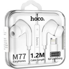 Наушники HOCO M77 Wired Earphones Lightning белые