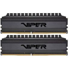 Patriot Memory VIPER 4 BLACKOUT 16ГБ (8x2) DDR4 4400МГц DIMM CL18 с радиатором, Ret (PVB416G440C8K) (РСТ)