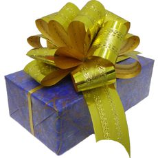 Подарочная упаковка синяя с золотом