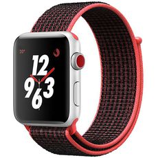 Ремешок Apple Watch 38/40/41mm красный из плетеного нейлона