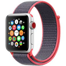 Ремешок Apple Watch 42/44/45/49mm красный из плетеного нейлона