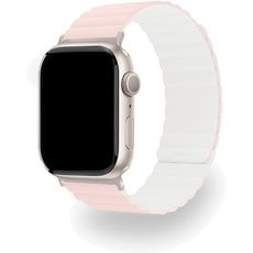 Ремешок для Apple Watch 38/40/41mm розовый/бежевый uBear Mode силикон магнитный Ремешок для Apple Watch 38/40/41mm розовый/бежевый uBear Mode силикон магнитный
