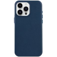 Чехол-накладка iPhone 15 Pro Max 6.1 MagSafe темно-синяя кожа