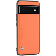 Задняя накладка для Google Pixel 7A оранжевая кожа