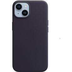 Задняя накладка для iPhone 14 MagSafe фиолетовая кожа