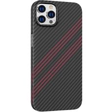 Задняя накладка для iPhone 14 Pro Max черно-красная Gave slim protective case