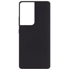 Задняя накладка для Samsung Galaxy S21 Ultra черная силикон