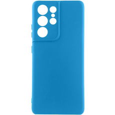 Задняя накладка для Samsung Galaxy S22 Ultra голубая Nano силикон