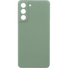 Задняя накладка для Samsung S21Fe серо-зеленая силикон с защитой камеры