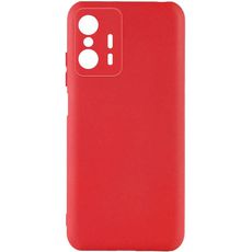 Задняя накладка для Xiaomi 11T/11TPro красная Nano силикон с закрытой камерой