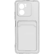 Задняя накладка для Xiaomi Mi 13T/Mi 13T Pro прозрачная силикон с визитницей Задняя накладка для Xiaomi Mi 13T/Mi 13T Pro прозрачная силикон с визитницей