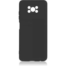 Задняя накладка для Xiaomi Poco X3 черная силикон