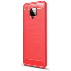 Задняя накладка для Xiaomi Redmi Note 9S/9Pro/9ProMax красная карбон