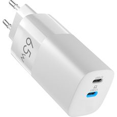 Сетевое зарядное устройство для ноутбука 65W Type-Cx2 PowerDelivery QuickCharge GAN white OLMIO Сетевое зарядное устройство для ноутбука 65W Type-Cx2 PowerDelivery QuickCharge GAN white OLMIO