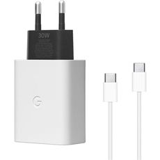 Сетевое зарядное устройство Google Type-C+кабель 30w Charger Chargeur EU белый