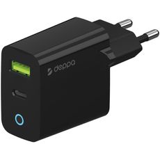 Сетевое зарядное устройство USB+Type-C 33w Deppa QC3.0 Wall charger PD для Sony Сетевое зарядное устройство USB+Type-C 33w Deppa QC3.0 Wall charger PD для Sony