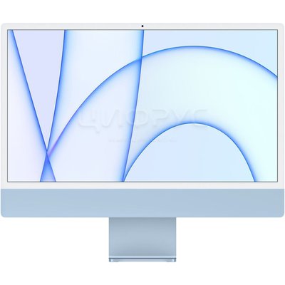 Apple iMac 24 2021 (M1, RAM 8GB, SSD 256GB, 8-CPU, 8-GPU, MacOS) Blue (MGPK3) - Цифрус