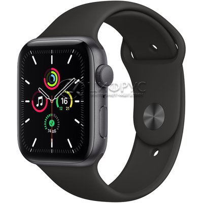 Apple Watch SE GPS 44mm Aluminum Case with Sport Band Grey/Black (LL) - 