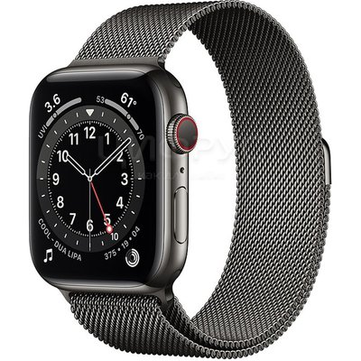 Apple Watch Series 6 44mm Stainless Steel Case with Milanese Black - Цифрус