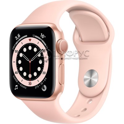 Apple Watch Series 6 GPS 40mm Aluminum Case with Sport Band Gold/Pink Sand (LL) - 
