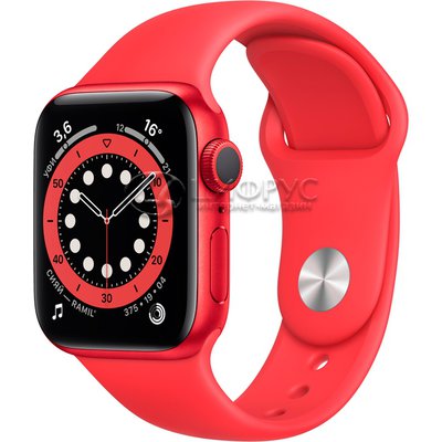 Apple Watch Series 6 GPS 44mm Aluminum Case with Sport Band Red (LL) - 