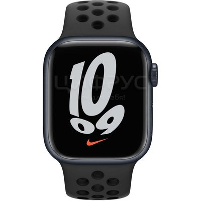 Apple Watch Series 7 45mm Aluminum Case with Sport Band Nike Black - Цифрус