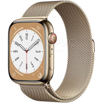 Apple Watch Series 8 45mm Stainless Steel Case with Milanese Gold - Цифрус