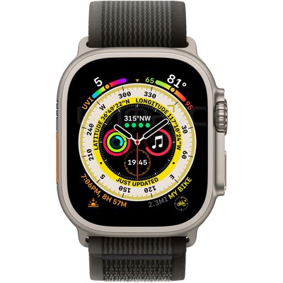 Apple Watch Ultra 49 mm Titanium Case, Trail Black/Grey (Medium/Large, 145-220 mm) Black/Grey - Цифрус