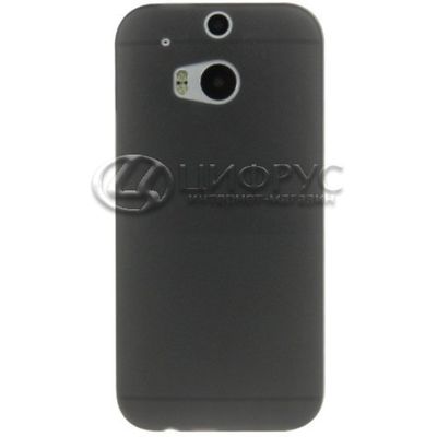 Задняя накладка для HTC One M8 тёмно серая силикон - Цифрус