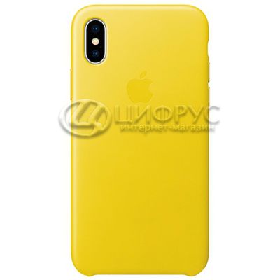 Задняя накладка для Iphone X/XS жёлтая кожа APPLE - Цифрус