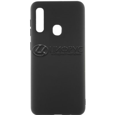 Задняя накладка для Samsung Galaxy A20s черная силикон - Цифрус