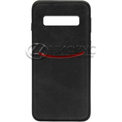 Задняя накладка для Samsung Galaxy S10 чёрная с визитницей - Цифрус