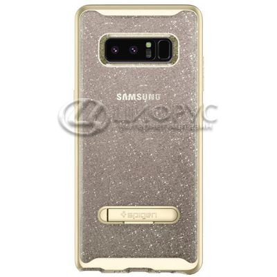 Задняя накладка для Samsung Note 8 прозрачная c золотом/стразы Spigen - Цифрус