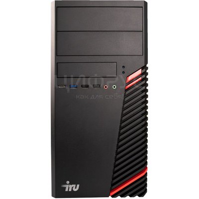 IRU Office 510H4SM (Intel Core i3 10105 3.7, 8Gb, SSD 240Gb, UHDG 630, Free DOS, GbitEth, 400W) Black (1680958) () - 