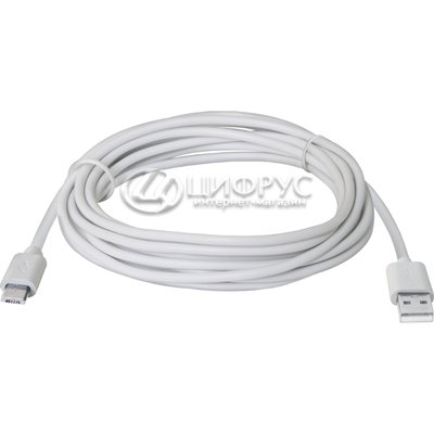 USB кабель Micro Usb 3 метра белый - Цифрус
