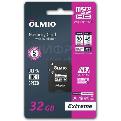 MicroSD 32gb Olmio XC UHS-I U3 V30 c   - 