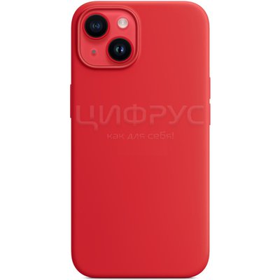 Задняя накладка для iPhone 13 MagSafe Silicone Case красная - Цифрус