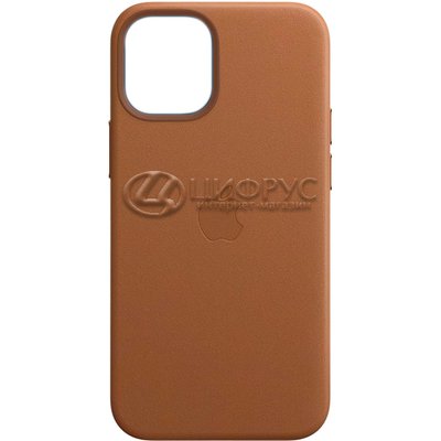 Задняя накладка для iPhone 13 Pro MagSafe кожа коричневая - Цифрус