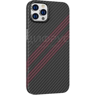Задняя накладка для iPhone 14 Pro Max черно-красная Gave slim protective case - Цифрус