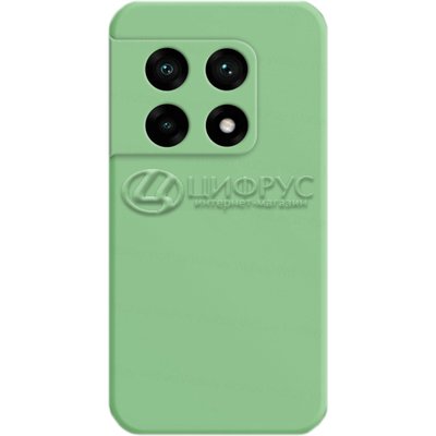 Задняя накладка для Oneplus 10 Pro зеленая силикон с защитой для камеры - Цифрус