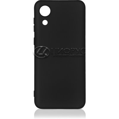 Задняя накладка для Samsung Galaxy A03 Core черная силикон - Цифрус