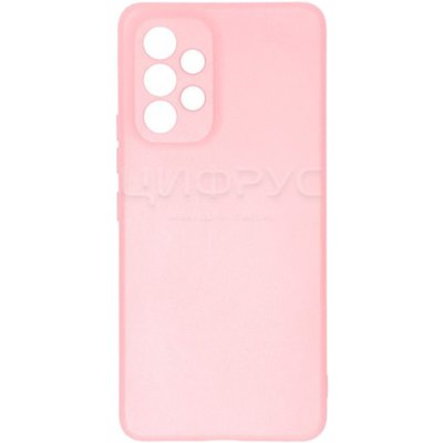Задняя накладка для Samsung Galaxy A53 розовая Nano силикон с защитой для камеры - Цифрус
