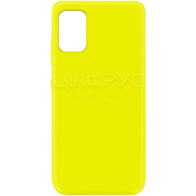 Задняя накладка для Samsung Galaxy A72 желтая Silicone - Цифрус