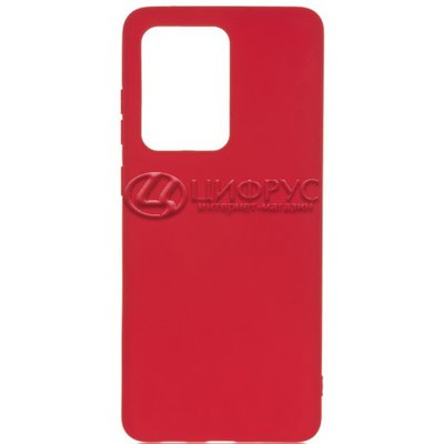 Задняя накладка для Samsung Galaxy S20 Ultra красная силикон - Цифрус