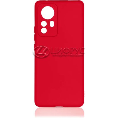 Задняя накладка для Xiaomi 12 Pro красная силикон - Цифрус