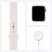 Apple Watch Series 6 GPS 40mm Aluminum Case with Sport Band Silver/White (LL) - 
