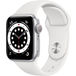 Apple Watch Series 6 GPS 40mm Aluminum Case with Sport Band Silver/White () - 