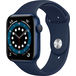 Apple Watch Series 6 GPS 44mm Aluminum Case with Sport Band Blue/Deep Navy () - 